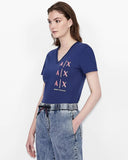 Logo Print V-neck T-shirt