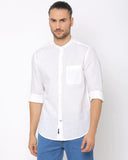 Slim Fit Shirt with Band Collar