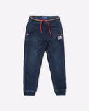 Mid-Wash Mid-Rise 3-Pocket Jogger Jeans