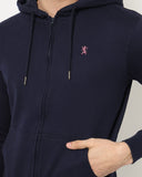 Zip-Front Hoodie with Split Kangaroo Pockets