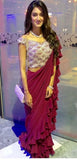 Style Party Wear Ruffle Saree