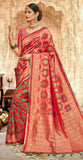 Wedding Red Colour Heavy Festival wear saree