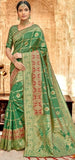 Pista Colour Festival wear Saree