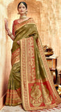Best Collection Mehendi Green Colour Silk Saree
