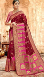 Maroon Colour Silk Saree
