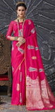 Indian Designer Pink Colour Silk Saree