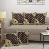 HOME DECOR Polyster & Microfiber Abstract Design 5 Cushion Cover