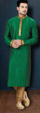 Green & Chikoo Color Kurta Pajama