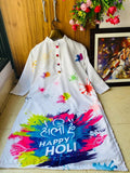 Holi Special White Kurti