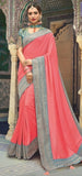 Pink Colour Fancy Saree