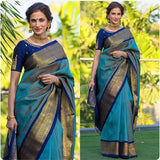 Light Sky Blue Colour Wedding Wear Saree