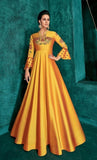 Yellow Colour Floor Length Gown