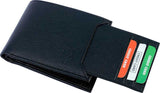 Men Casual Black Artificial Leather Wallet - Mini  (6 Card Slots)