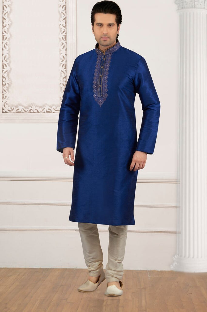 Blue & Gray Colour Readymade sherwani