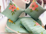 Decent Home 5pc bedsheet set (1King size Bedsheet + 2 Pillow Covers + 2 Cushion Cover with filler)