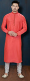 Red Men's Ready-made Kurta Pajama