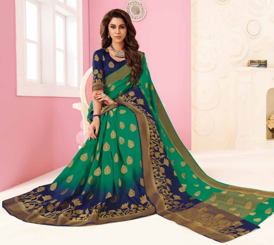 Festival Wear Double Color Saree