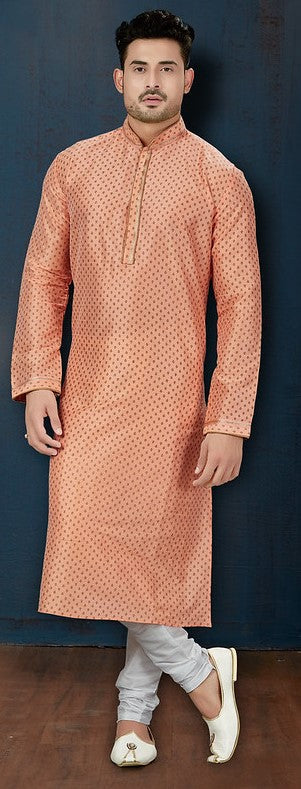 Peach Ready-made Kurta Pajama