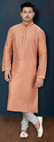 Peach Ready-made Kurta Pajama