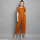 Women's Rayon Foil Printed Jumpsuit