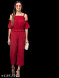 Shouldercut Elegant Jumpsuit