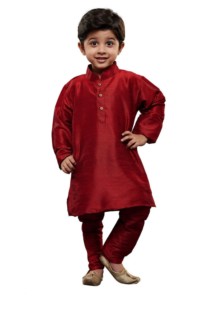 Maroon Colour Festival Wear Kid's Kurta Pyjama