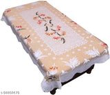 Creme Hole Design Beautiful  floral 4 seater Net Material Center table Cover 40x60 Inches