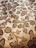 Beautiful Wedding Silk Dori And Tikki Work Fabric