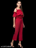 Shouldercut Elegant Jumpsuit