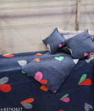 Decent Home 5pc bedsheet set (1King size Bedsheet + 2 Pillow Covers + 2 Cushion Cover with filler)