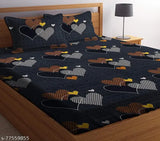 Cotton Double Striped Bedsheet (Pack of 1, Multicolor)