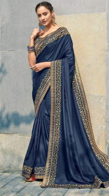 Blue Soft Silk Saree