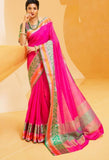 Light Pink Silk Saree