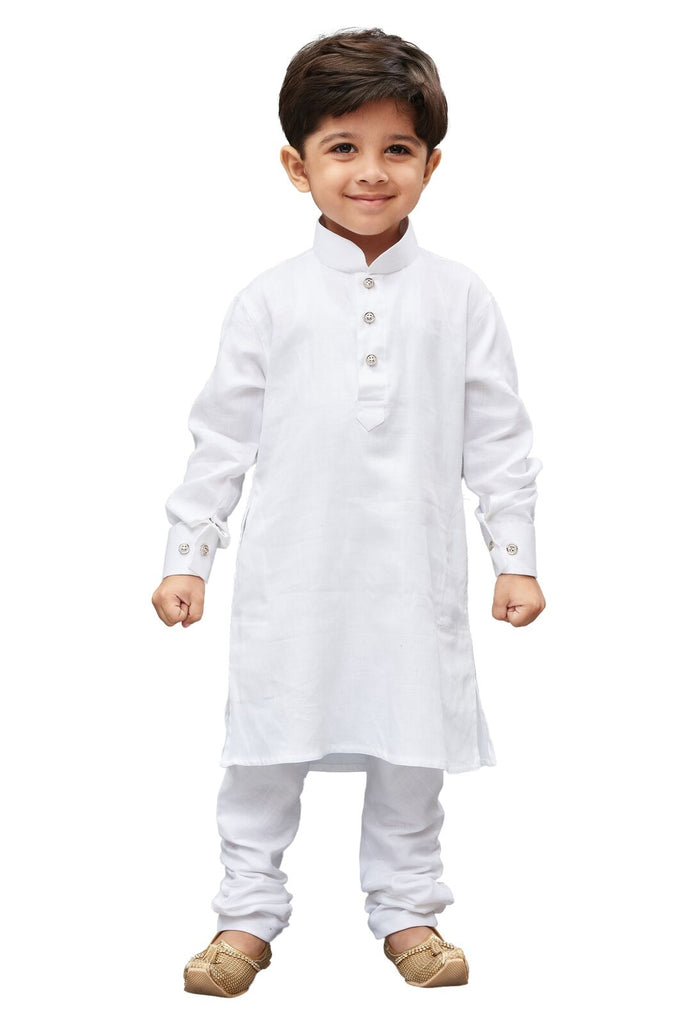 White Colour Festival Wear Kid's Kurta Pyjama