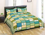 Beautiful Printed Polycotton Double Bedsheet with 2 pillow covers