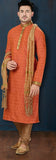 Orange & Chikoo Color Kurta Pajama