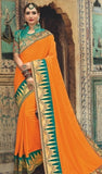 Mustard Colour Fancy Saree