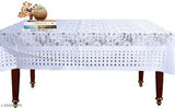 Creme Hole Design Beautiful  floral 4 seater Net Material Center table Cover 40x60 Inches