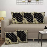 HOME DECOR Polyster & Microfiber Abstract Design 5 Cushion Cover