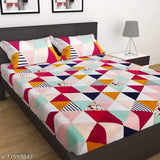 Cotton Double Striped Bedsheet (Pack of 1, Multicolor)