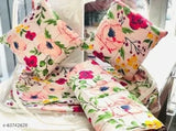 Decent Home 5pc bedsheet set (1King size Bedsheet + 2 Pillow Covers + 2 Cushion Cover with filler)