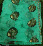 Rajsathani Traditional fancy chiffon saree with stone work border for Festival wear