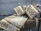 Decent Home 5pc bedsheet set (1King size Bedsheet + 2 Pillow Covers + 2 Cushion Cover with filler)