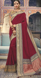 Maroon Colour Fancy Saree