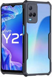 KWINE CASE Back Cover for vivo Y21  (Black, Shock Proof)