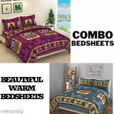 COMBO BEDSHEETS WINTER POLAR DOUBLE BED WOOLEN BED SHEETS